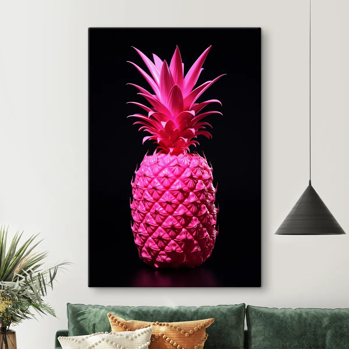carta da parati Ananas rosa vibrante in esposizione nr. s37260