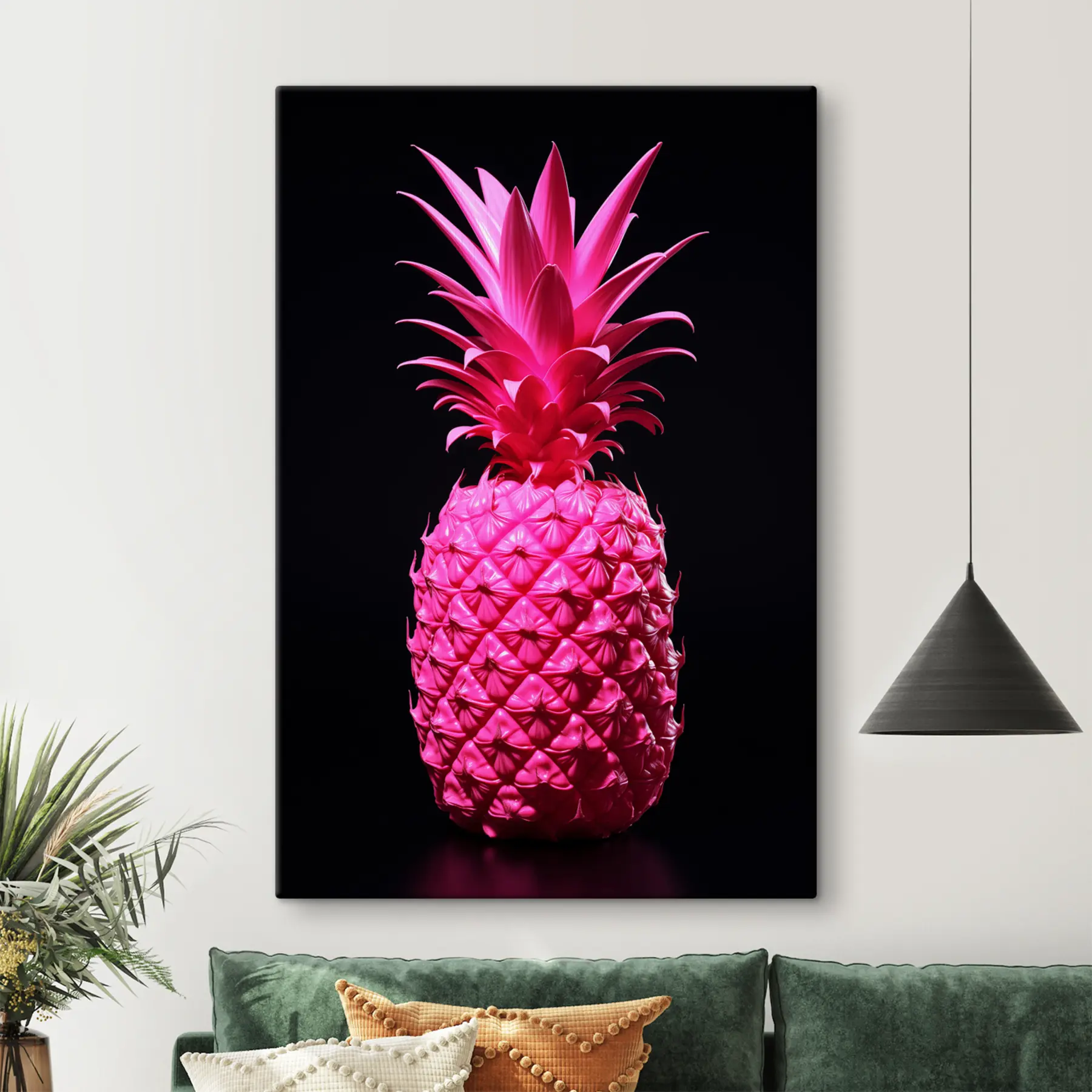 carta da parati Ananas rosa vibrante in esposizione nr. s37260