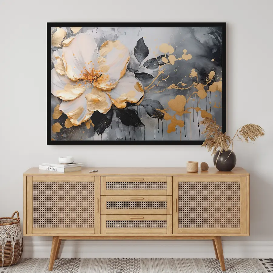 carta da parati Elegante design floreale con tonalità a contrasto nr. f35528