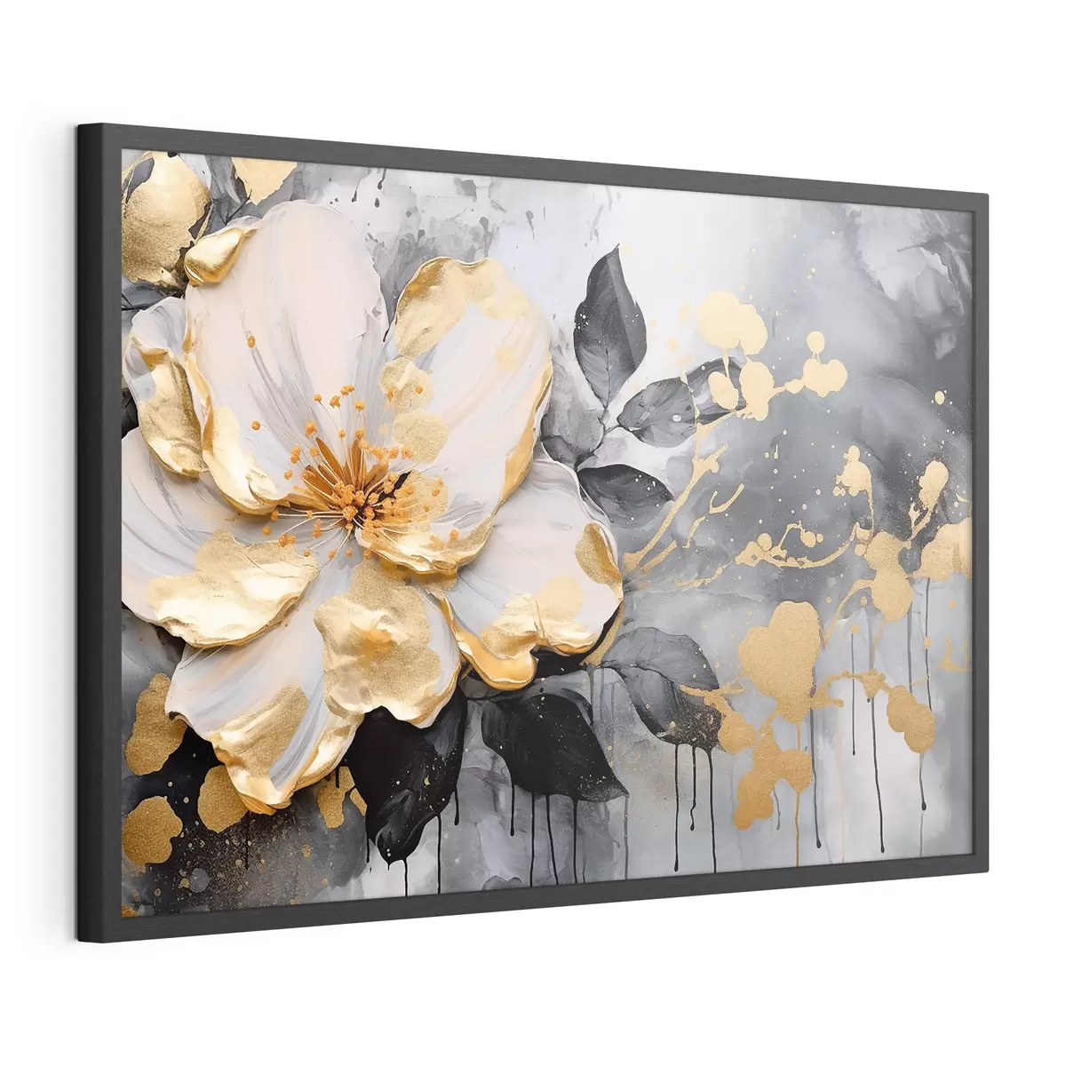 Poster Elegante design floreale con tonalità a contrasto f35528