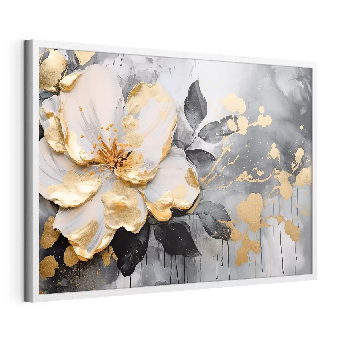 Poster Elegante design floreale con tonalità a contrasto f35528