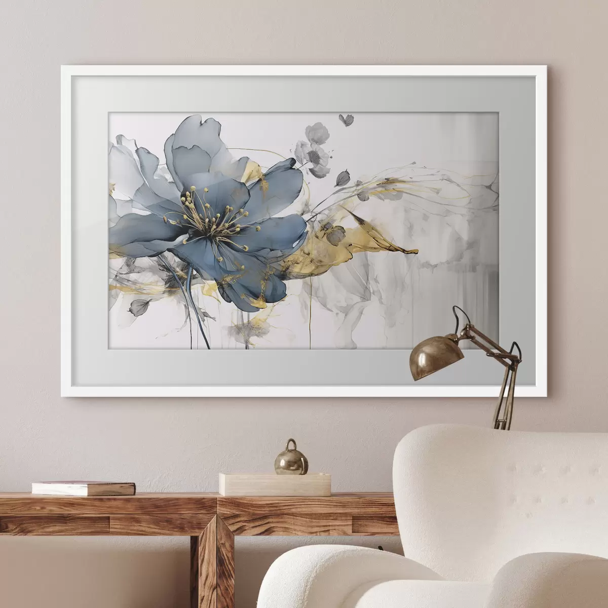 Poster Volo di petali azzurri f35527