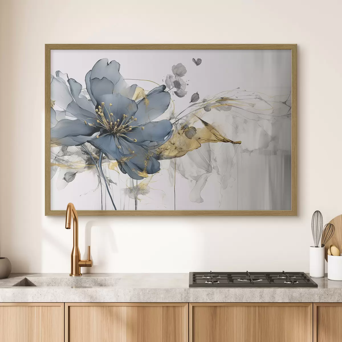 Poster Volo di petali azzurri f35527