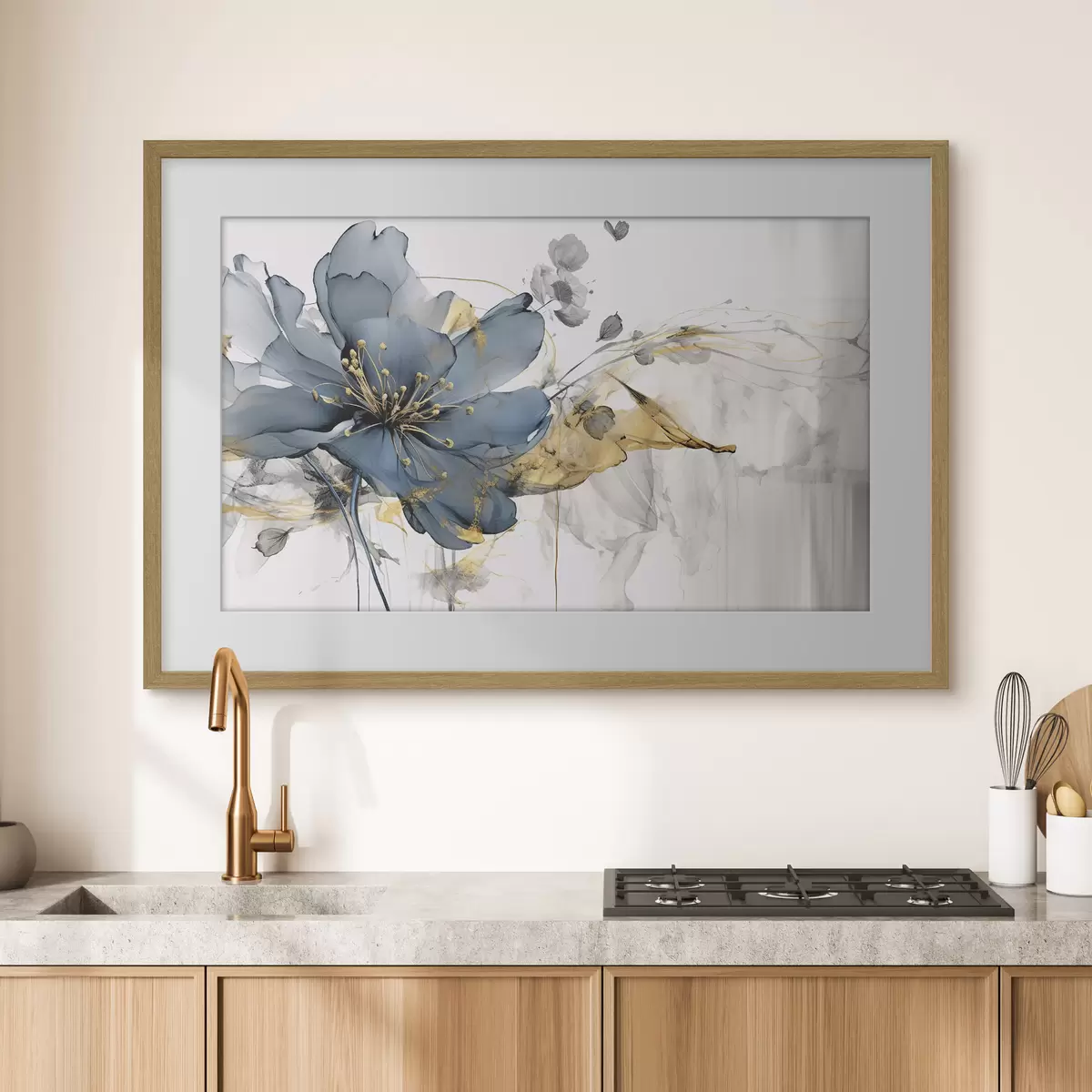 Poster Volo di petali azzurri f35527