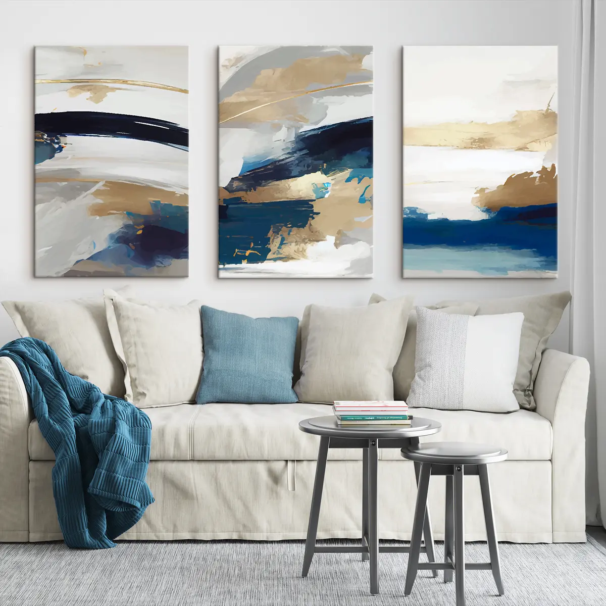 carta da parati Astrattismo grigio-blu nr. m00269