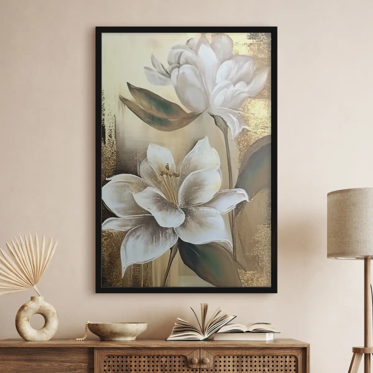 Poster Fiori bianchi sullo sfondo della natura f37308