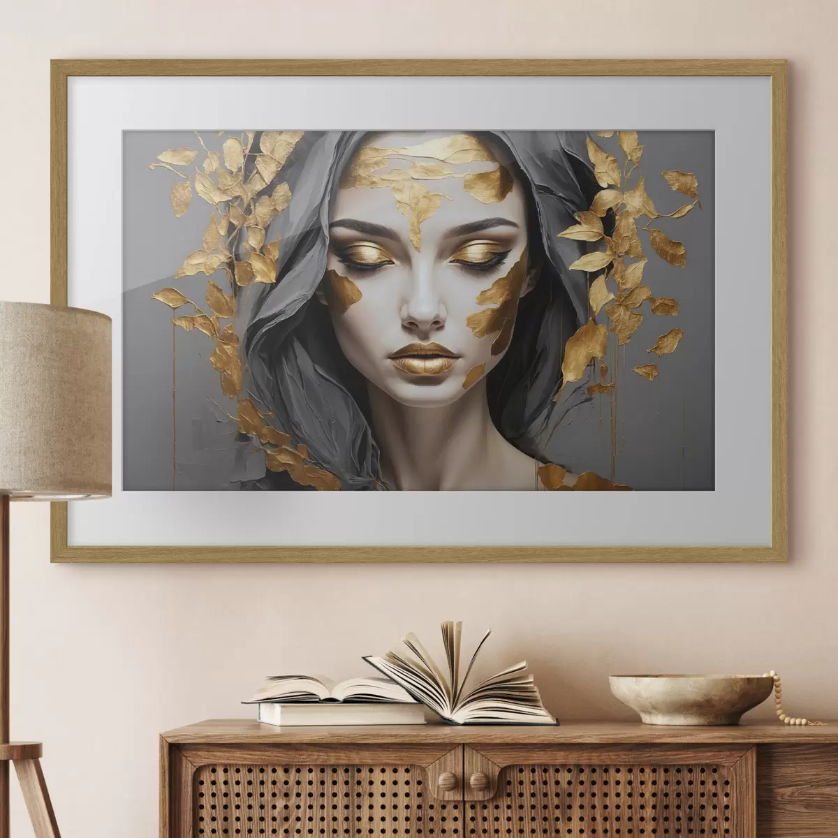 Poster Sguardo interiore dorato f37326
