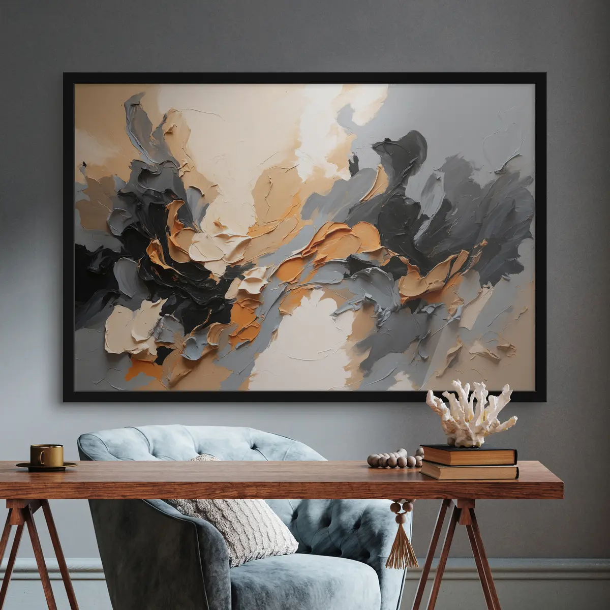 Poster Onde astratte di colore e texture f37328