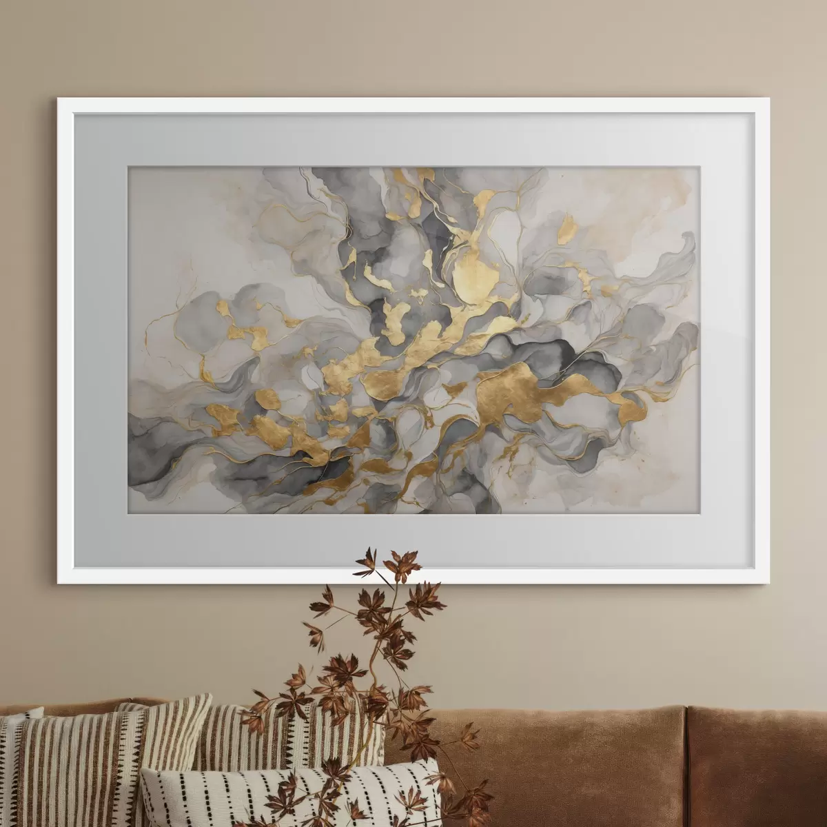 Poster Astrattismo in acquerelli blu f37331