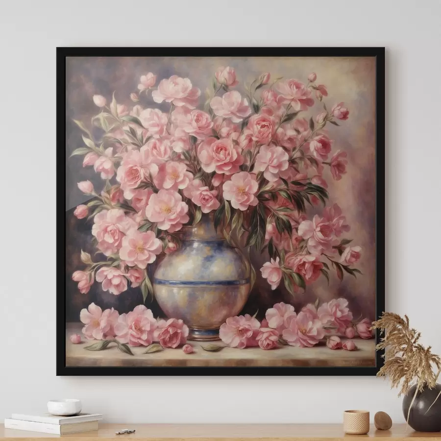 carta da parati Bouquet rosa nello stile di Auguste Renoir. nr. f37438