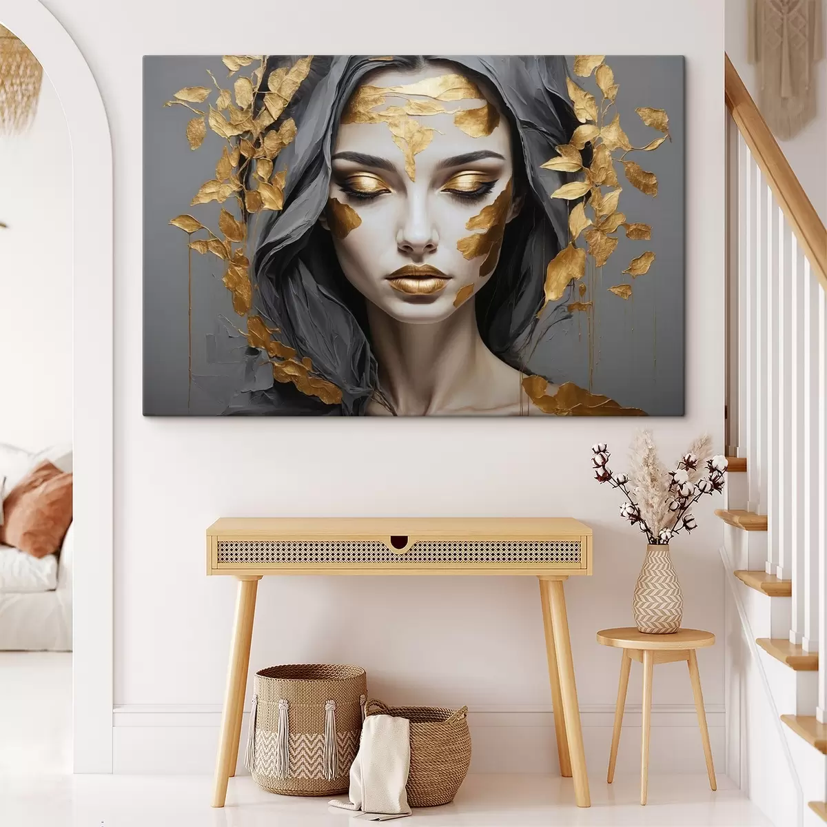 carta da parati Una bella donna ricoperta di vernice nr. s37326