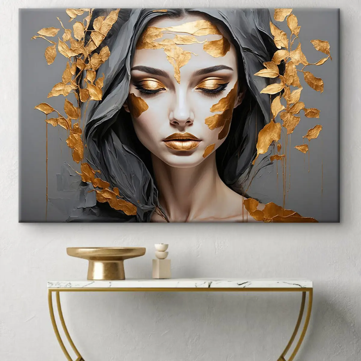 carta da parati Una bella donna ricoperta di vernice nr. s37326