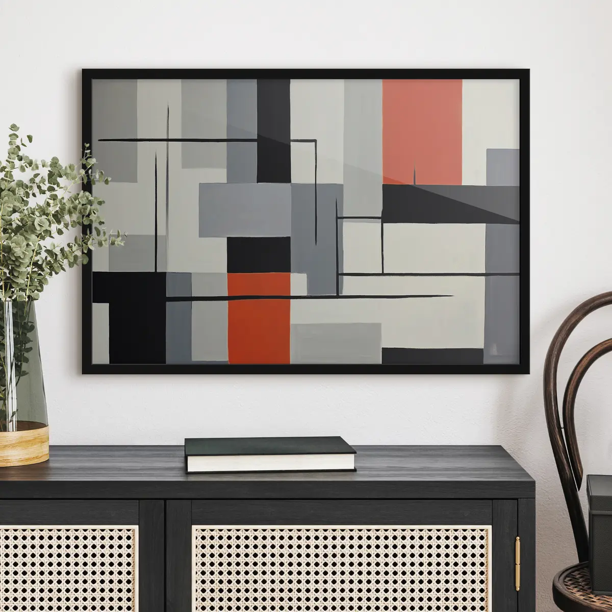 Poster Linee e colori audaci convergono magnificamente f37278