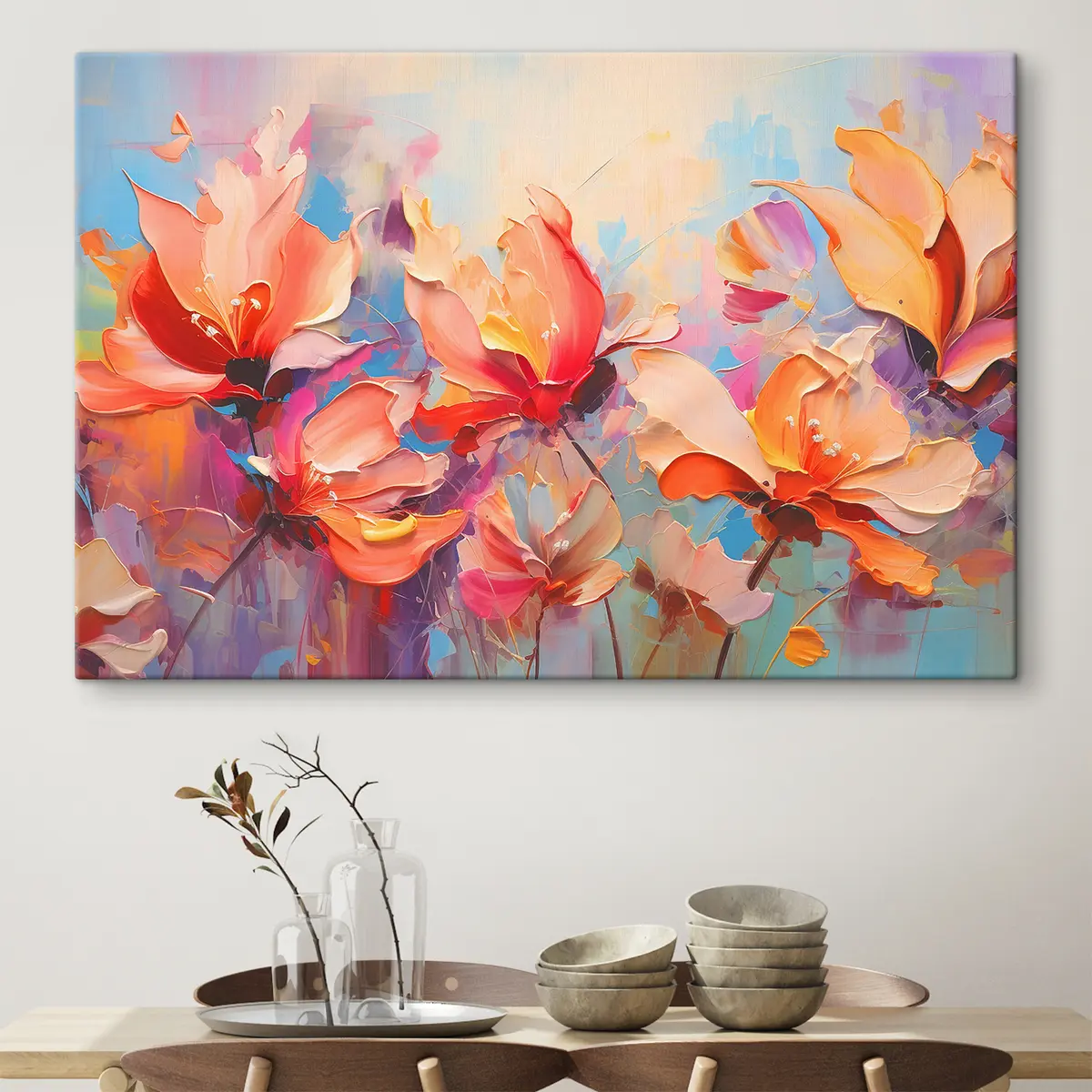 carta da parati Fioriture vivaci in un paesaggio colorato nr. s37535