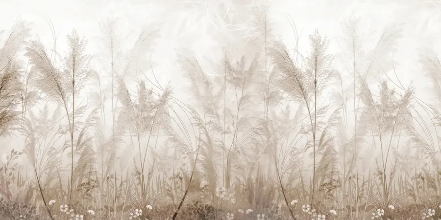 Carta da parati per Bambini Piante alte in colori pastello 